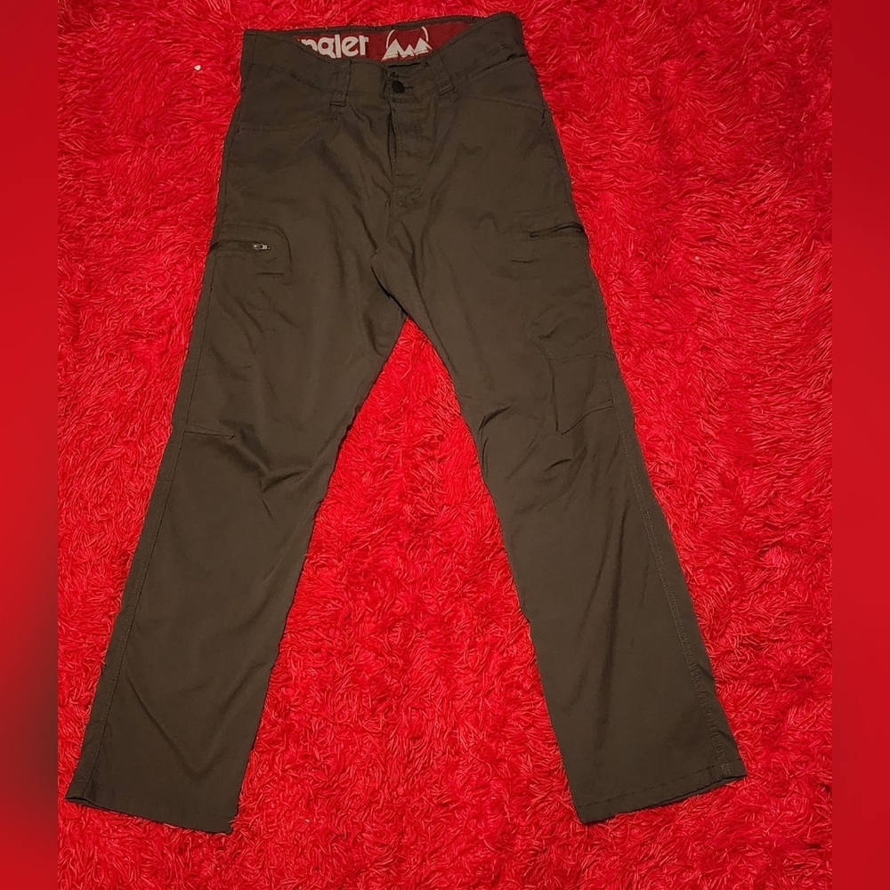 Wrangler Outdoor Performance Pants 32x30 Brown Stretch Cargo Hiking